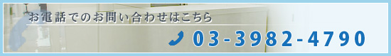 お電話でのお問い合わせはこちら 03-3982-4790